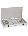 réchaud à gaz en inox 2 feux - parker - 8052780601214 - Parker - 16500