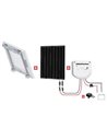 Kit Abris 50w - 12v - Régulateur Pwm - Support Basique - KIT ABRIS 50W  12V - UNITECK - Equipe Ton camping-car -