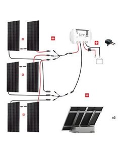 Kit Abris 6x300w 24v - Régulateur Mppt - Support Unifix 800 Egf Box - KIT ABRIS 1800W 24V - UNITECK - UNITECK -