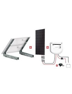 Kit Abris 300w - 12v - Régulateur Mppt - Support Basique - KIT ABRIS 300W  12V - UNITECK - Equipe Ton camping-car -