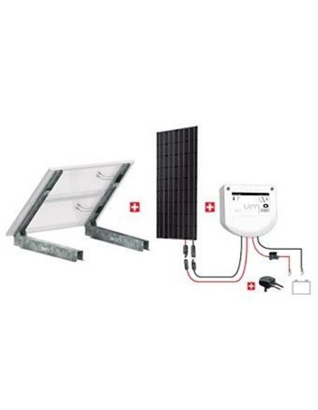 Kit Abris 300w - 12v - Régulateur Mppt - Support Basique - KIT ABRIS 300W  12V - UNITECK - Equipe Ton camping-car