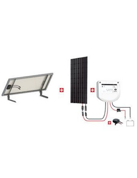 Kit Abris 100w - 12v - Régulateur Mppt - Support Basique - KIT ABRIS 100W 12V - UNITECK - Equipe Ton camping-car