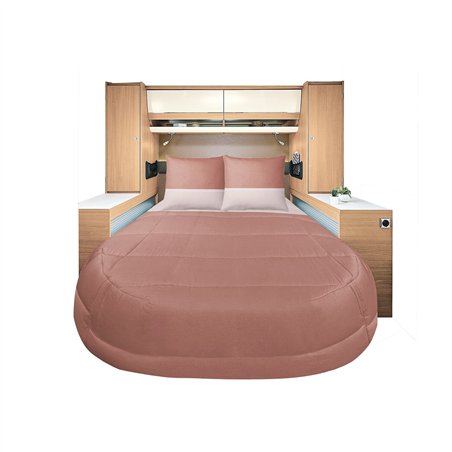 prêt à dormir all seasons lyocell et percale terracota 130 x 190 cm pan coupé droit - incasa 396477