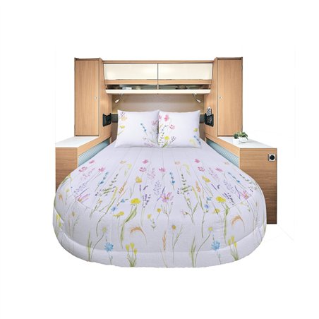 prêt à dormir all seasons lyocell et percale floralie 140 x 190 cm lit central - incasa 396549