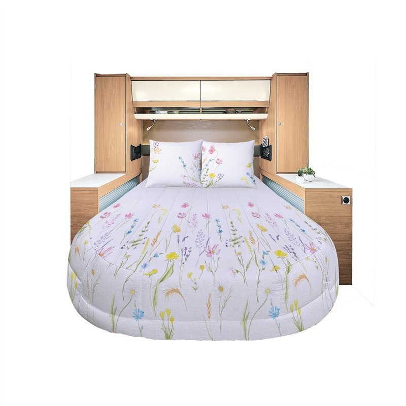 prêt à dormir all seasons lyocell et percale floralie 150 x 200 cm lit central - incasa 396550