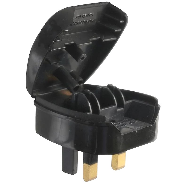 prise convertisseur euro 2 broches vers uk 3 broches, 5a, noire 389739