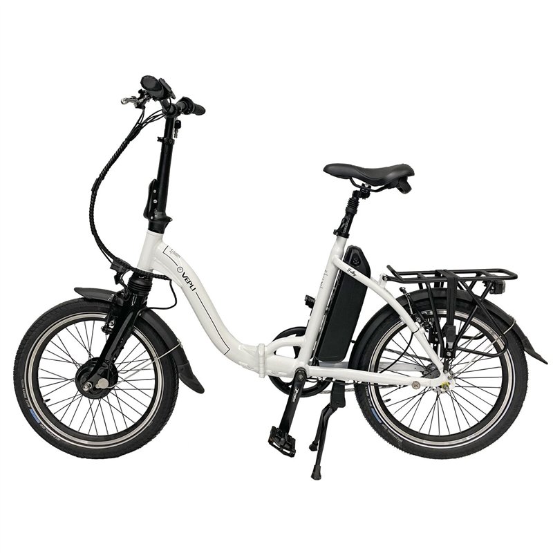 vélo à assistance électrique pliant folky blanc 16ah - vepli 400308