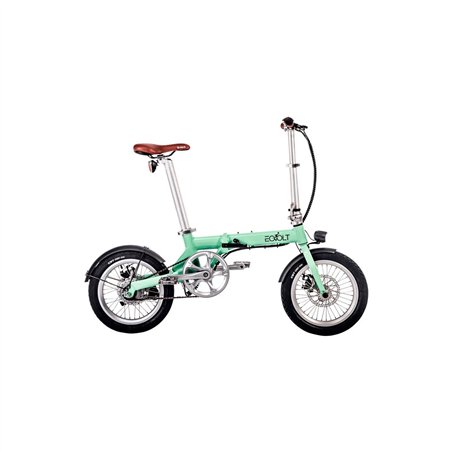 vélo à assistance électrique pliant city 4 speed 16 vert - eovolt 389723