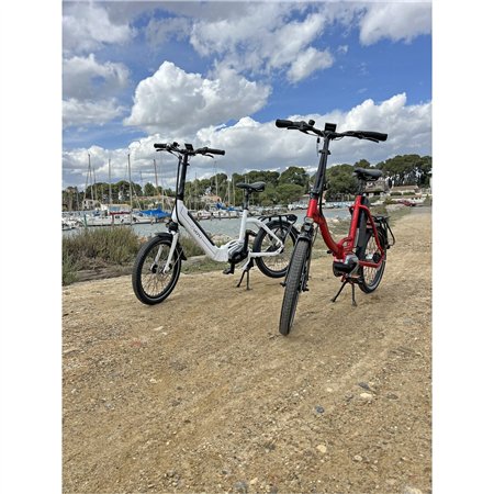 vélo à assistance électrique pliant muzy 20 blanc 11ah - vepli 389729