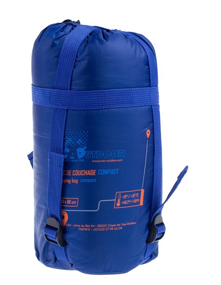 Sac de couchage bleu compact 200X80 - CAO CAMPING - Equipe Ton camping-car