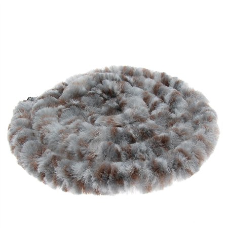 rideaux de porte chenille tricolore marron / blanc / gris 56 x 185 cm - incasa 396801