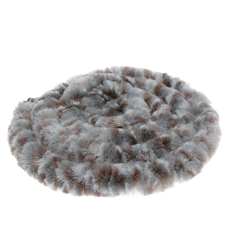 rideaux de porte chenille tricolore marron / blanc / gris 56 x 185 cm - incasa 396801