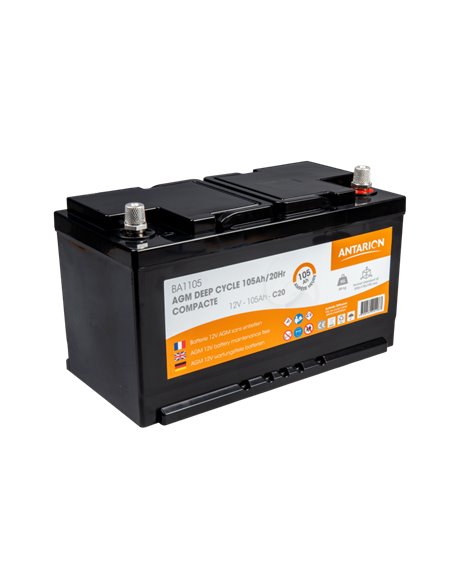 Batterie AGM COMPACT 105Ah ANTARION - Antarion - Equipe Ton camping-car