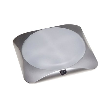 plafonnier carré à leds max gris 396287