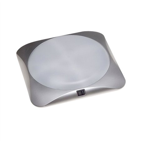 plafonnier carré à leds max gris 396287