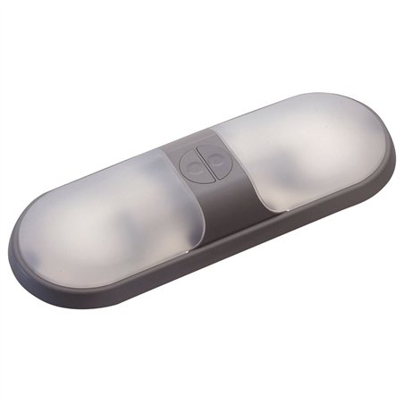 plafonnier à leds double gris 396285