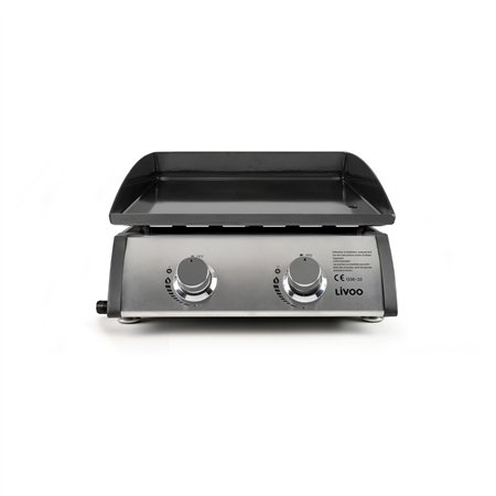 plancha à gaz 2 brûleurs - livoo 389551