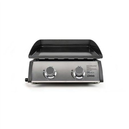 plancha à gaz 2 brûleurs - livoo 389551
