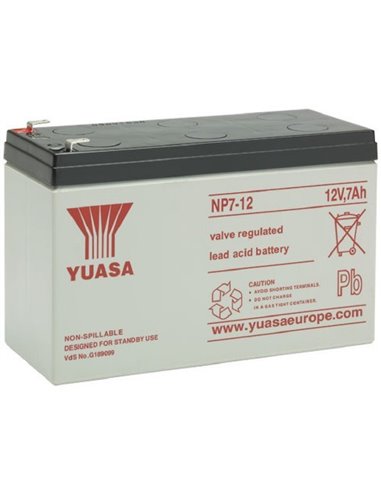 Yuasa - Batterie Plomb Yuasa 12v 7ah Np7-12 - Equipe Ton camping-car - 4052993342427