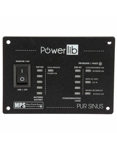 Convertisseur pure-sinus 12V 1000 Watts - Powerlib - Equipe Ton camping-car - 3700628245636