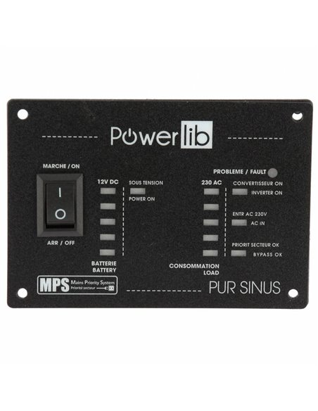 Convertisseur pure-sinus 12V 1000 Watts - Powerlib - Equipe Ton camping-car - 3700628245636