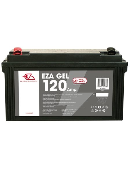 Batterie auxiliaire EZA Gel 120Ah - Equipe Ton camping-car - 3700628210382