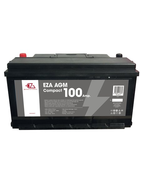 Batterie auxiliaire EZA AGM 100Ah compacte - Equipe Ton camping-car