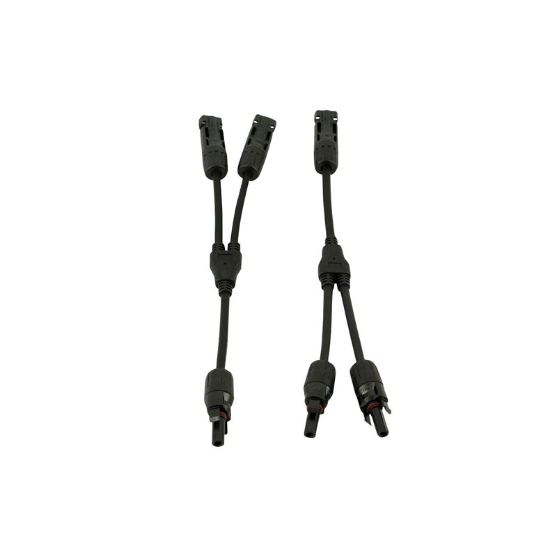 raccord mc4 avec cordon pour panneaux solaires 2 entrées - eza 396204
