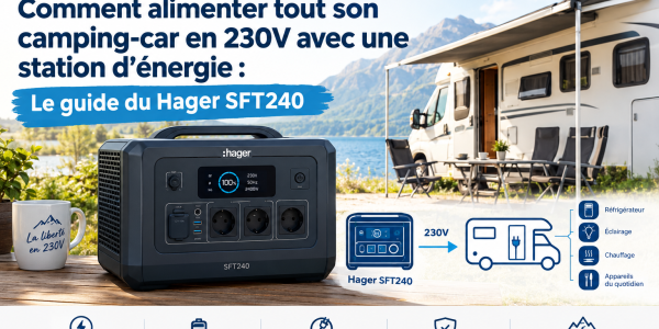 Comment alimenter tout son camping-car en 230V avec une station d’énergie : Le guide de l’inverseur Hager SFT240
